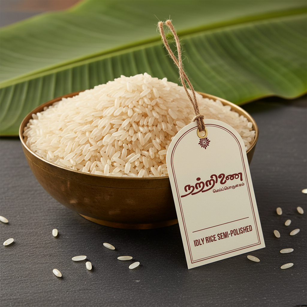 Idly Rice Semi-Polished – Nattrinai