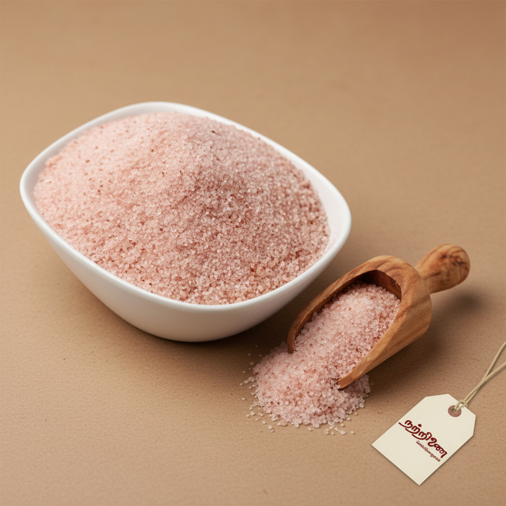 Indhu Uppu Powder with Nattrinai logo tag