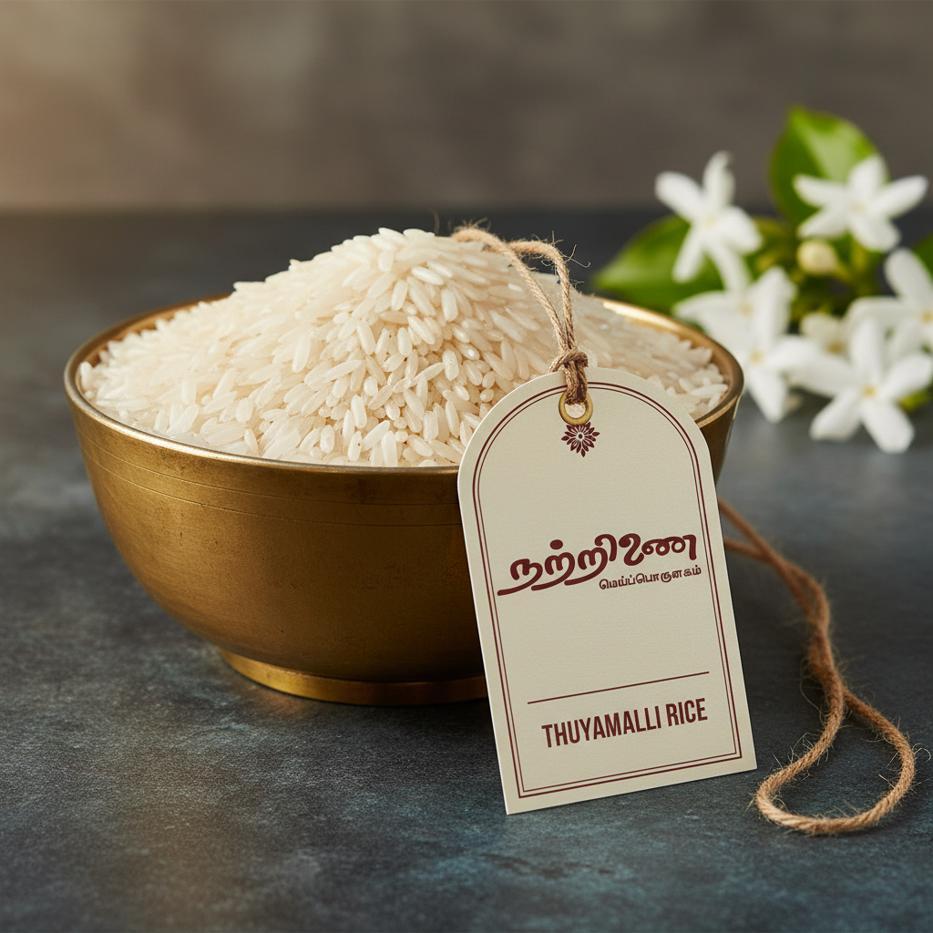 Thuyamalli Rice Semi-Polished – Nattrinai Organic Shop