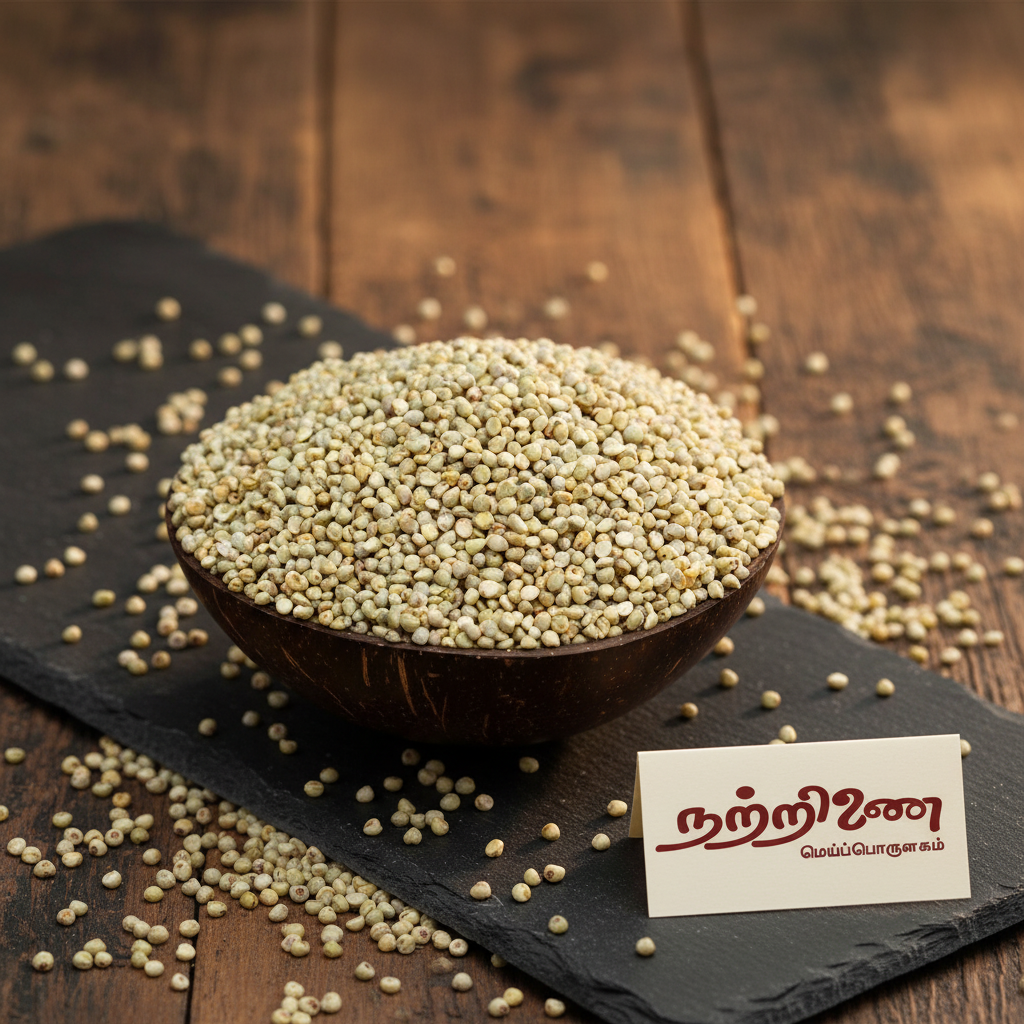 Mottu Kambu Pearl Millet in Coconut Shell Bowl | Nattrinai