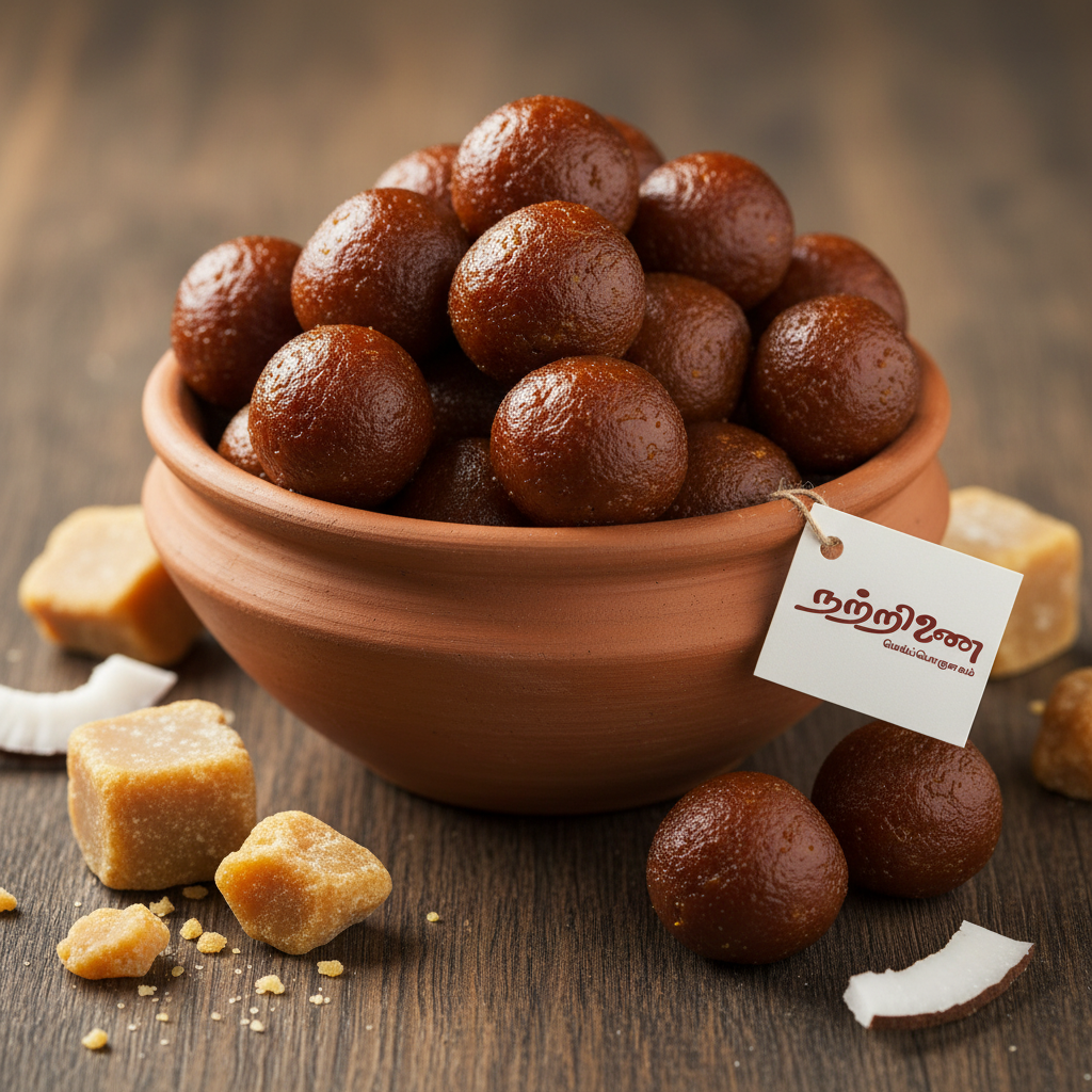 Kamarkat - Traditional Coconut Jaggery Candy from Puduvai | Nattrinai