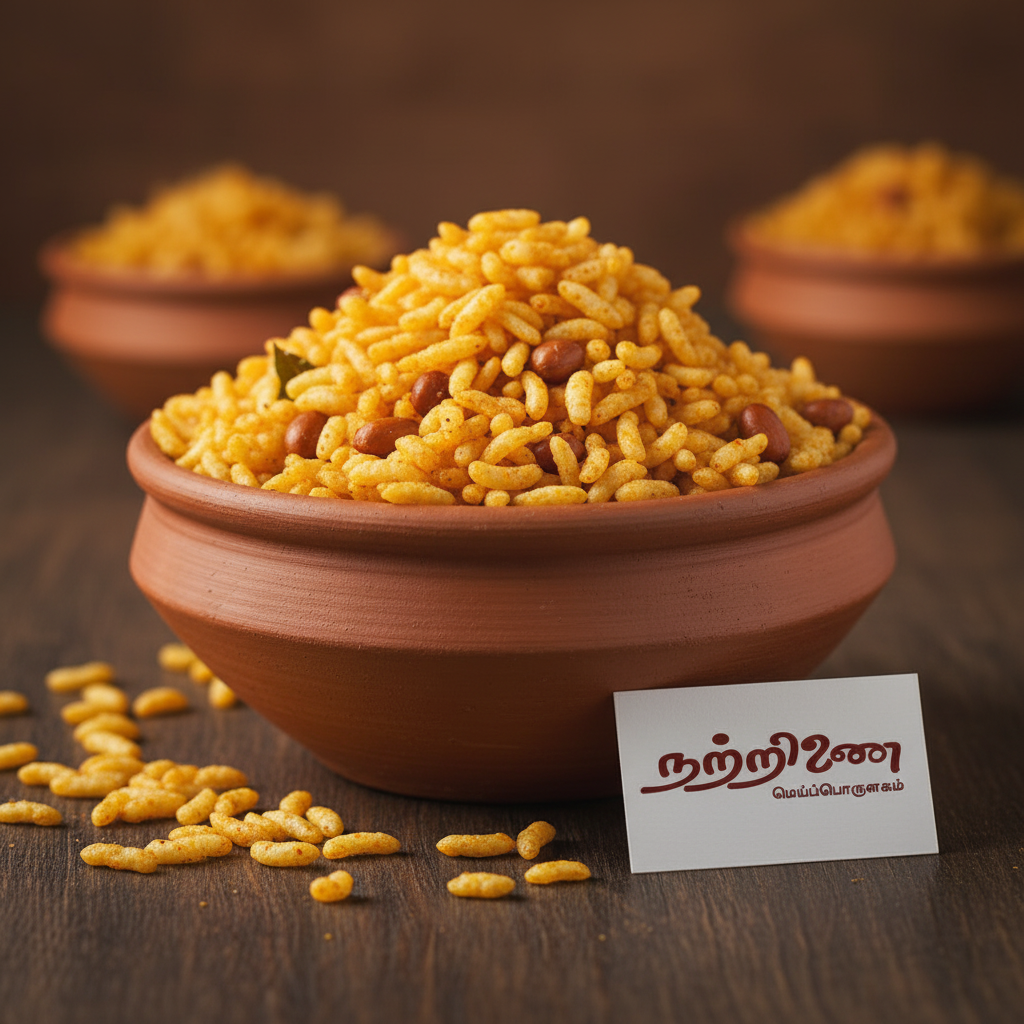 Masal Pori - Traditional Masala Spiced Puffed Rice Snack | Nattrinai